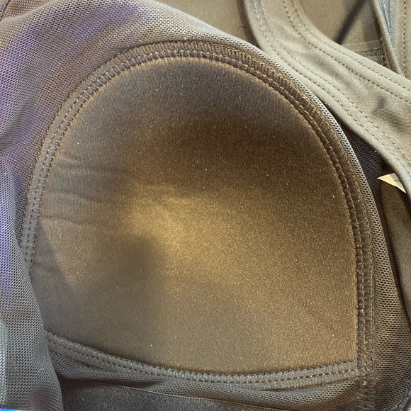 Women’s one piece boy leg racerback swimsuit Black with Blue print Medium - Picture 10 of 10